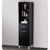 Bathroom Linen Cabinet with Three Open Shelves in Espresso