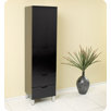 Bathroom Linen Cabinet with Four Storage Areas in Espresso