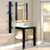 Wall-Mounted Espresso Vanity Set
