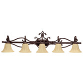 Sierra Five Light Bath Vanity in Mediterranean Bronze