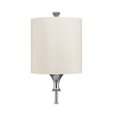 Studio 13.75" Two Light Wall Sconce with White Shade in Polished Nickel