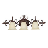 Manchester Three Light Bath Vanity in Chesterfield Brown