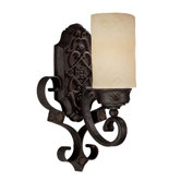 River Crest One Light Wall Sconce in Rustic Iron