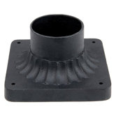 Outdoor Pier Mount Flange in Black