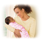 SwaddleMe Microfleece Blanket in Meadow / Pink
