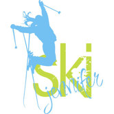 Personalized Skier Girl Wall Decal