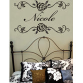 Rosevine Monogram Wall Decal