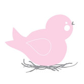 Baby Bird Nest Vinyl Wall Decal