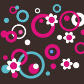 Circles Dots and Flowers Wall Decal