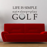 Life is Simple-Golf Wall Decal