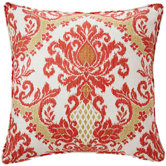 Ikat Linen Decorative Pillow in Coral