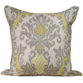 Ikat Linen Decorative Pillow in Grey