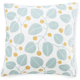 Bethe Leaves Linen Pillow in Aqua