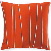 Diagonal Poly Square Pillow in Orange