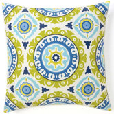 Suzani Henna Cotton Large Pillow in Blue
