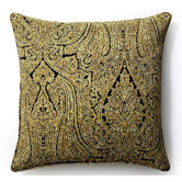 20" Paisley Outdoor Decorative Pillow in Ebony