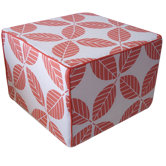 Tiki Leaves Cube Ottoman