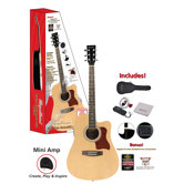 Spectrum Full Size And Spruce Cutaway Acoustic / Electric Guitar with 4 Band EQ in Black