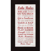 Lake Rules Wall Art