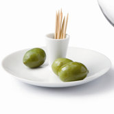 Porcelain and Glass Olive Dish