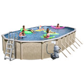 Galveston Oval Above Ground Pool with Cartridge Filter