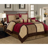 Microsuede Patchwork Bed in a Bag 7 PC Comforter Set