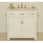 Newton 36" Bathroom Vanity in Whitewash