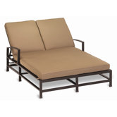 La Jolla Double Chaise Lounge with Cushion