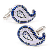 Dot Paisley Cufflinks in Purple