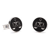 Sterling Scales of Justice Cufflinks