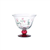 Winterberry Glass Pedestal Dessert Bowls (Set of 4)
