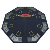 4-Fold Octagon Poker / Blackjack Table Top in Blue