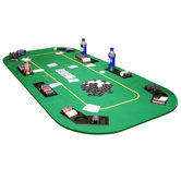 Texas Hold'em Folding Table Top with Cup Holders