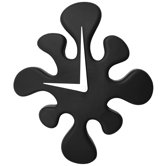 Mini Splat Clock in Black