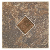 Castle De Verre 6 1/2" x 6 1/2" Decorative Accent Tile in Regal Rouge