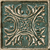 Metal Signatures Floral Dot 2" x 2" Decorative Tile in Aged Bronze