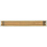 Cristallo Glass 1" x 8" Decorative Torello Pencil Rail in Smoky Topaz