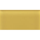 Glass Reflections 4 1/4" x 8 1/2" Frosted Wall Tile in Honey Bee