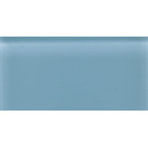 Glass Reflections 3" x 6" Glossy Wall Tile in Blue Lagoon