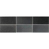 Urban Metals 2" x 4" Straight Joint Mosaic in Gunmetal