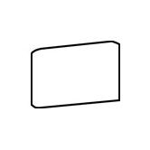 Rittenhouse Square 3" x 6" Bullnose Corner Right in Navy