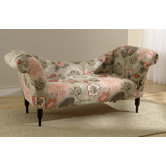 Roll Arm Cotton Chaise Lounge