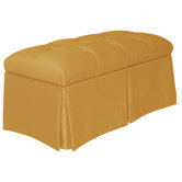Tufted Skirted Bedroom Storage Ottoman