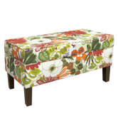 Upholstered Flower Storage Bench