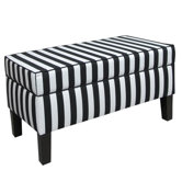 Canopy Stripe Fabric Storage Bench