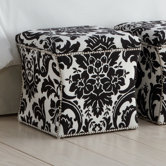 Fiorenza Fabric Storage Cube Ottoman