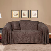 Plush Animal Loveseat Throw Slipcover
