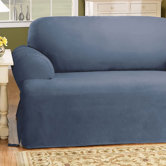 Cotton Duck Sofa T-Cushion Slipcover