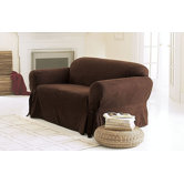 Soft Suede Loveseat Slipcover