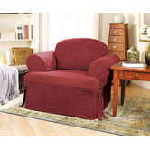 Soft Suede Club Chair T-Cushion Slipcover